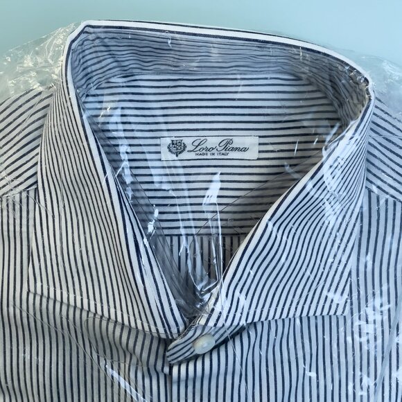 LORO PIANA Vintage Striped Shirt 16/41 NWT - Picture 2 of 12